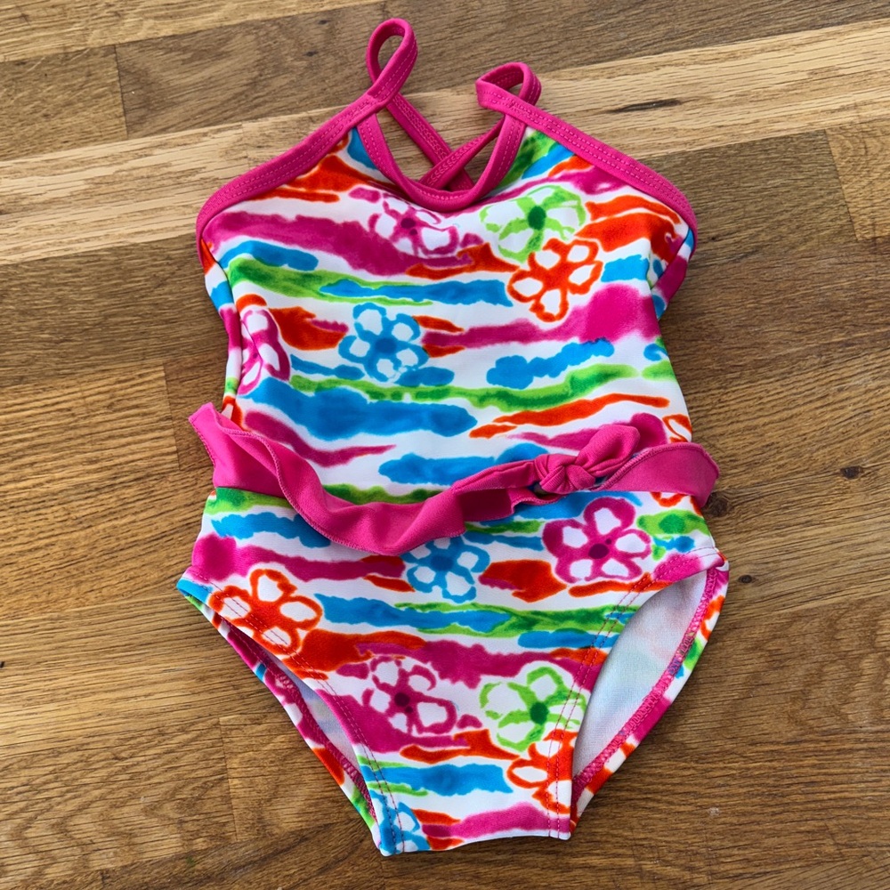 Floral Kids Swim One Piece